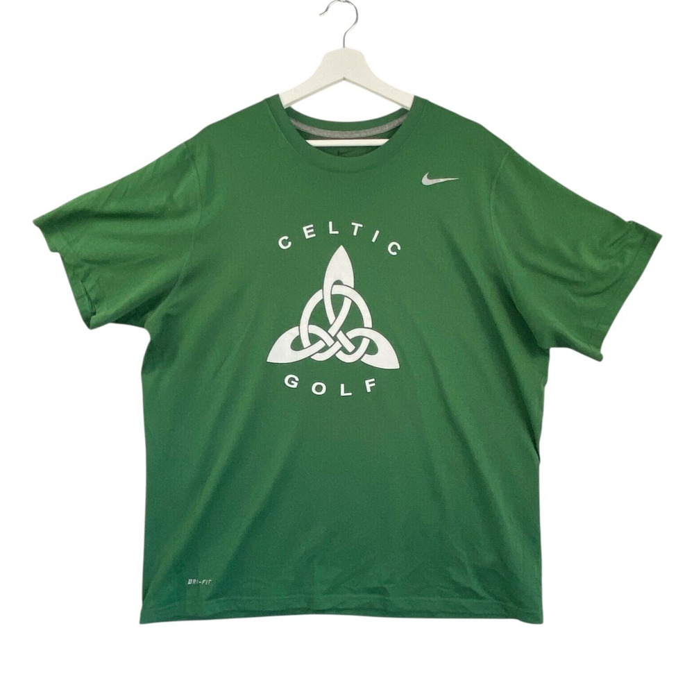 Nike Men's Shirt Extra Large Celtic Knot Golf Dri-Fit Crew Neck Sports Gym